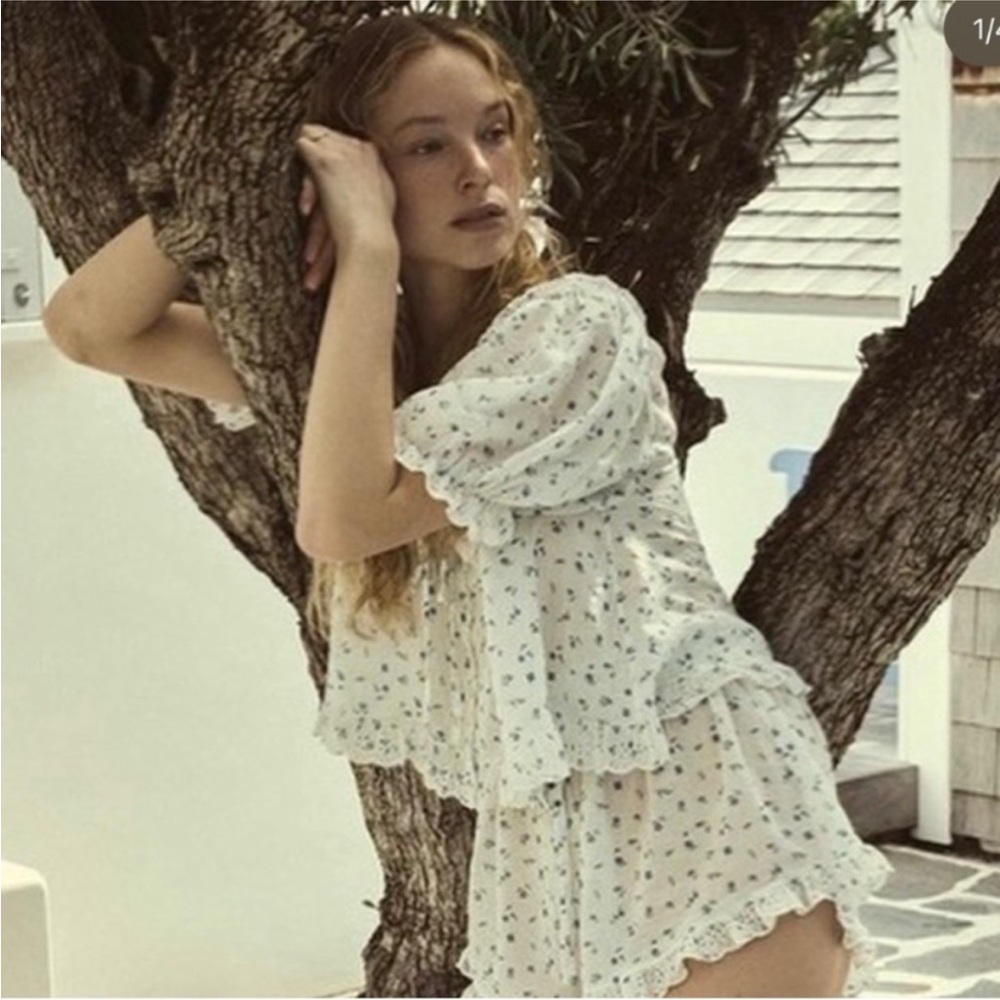 doen lazuli top blue sweetpea size s